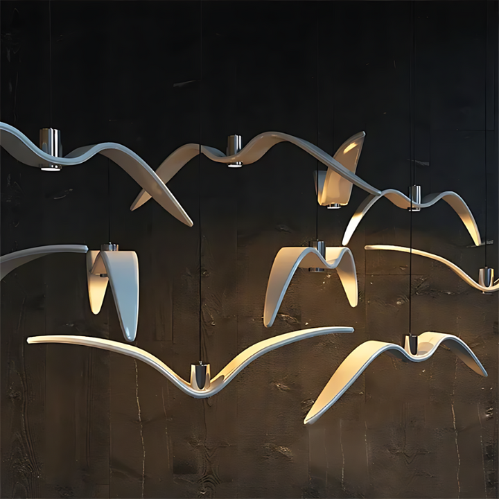 BowLift | Modern Hanging Lamp with Ambient Lighting for Living Room or Hall