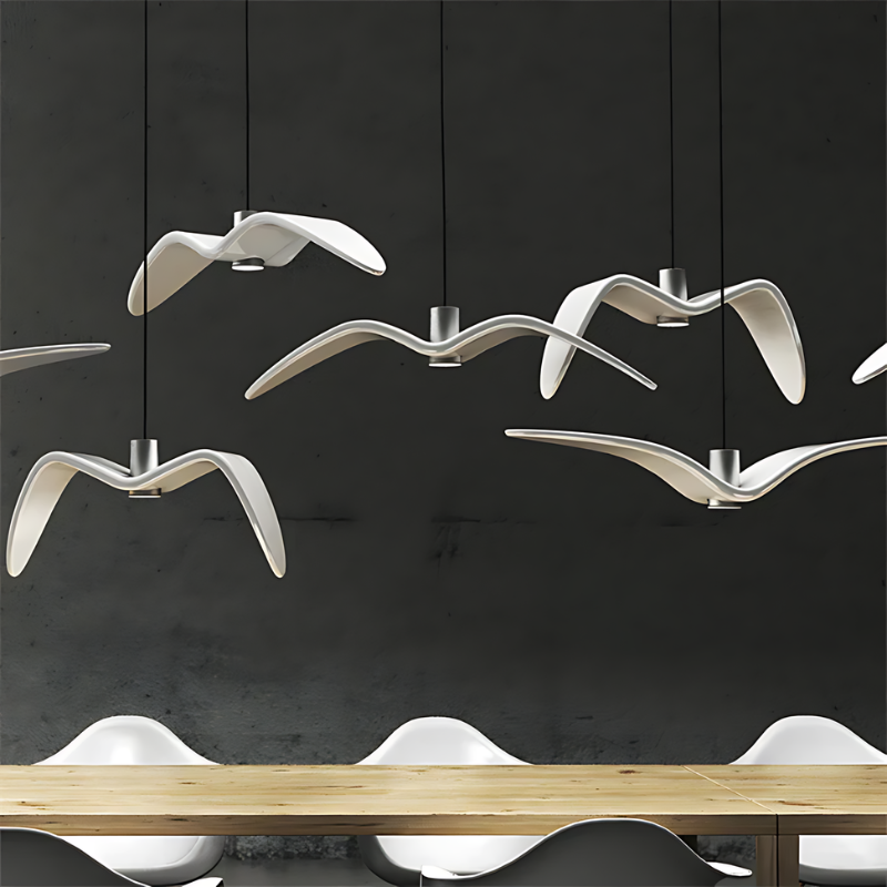 BowLift | Modern Hanging Lamp with Ambient Lighting for Living Room or Hall