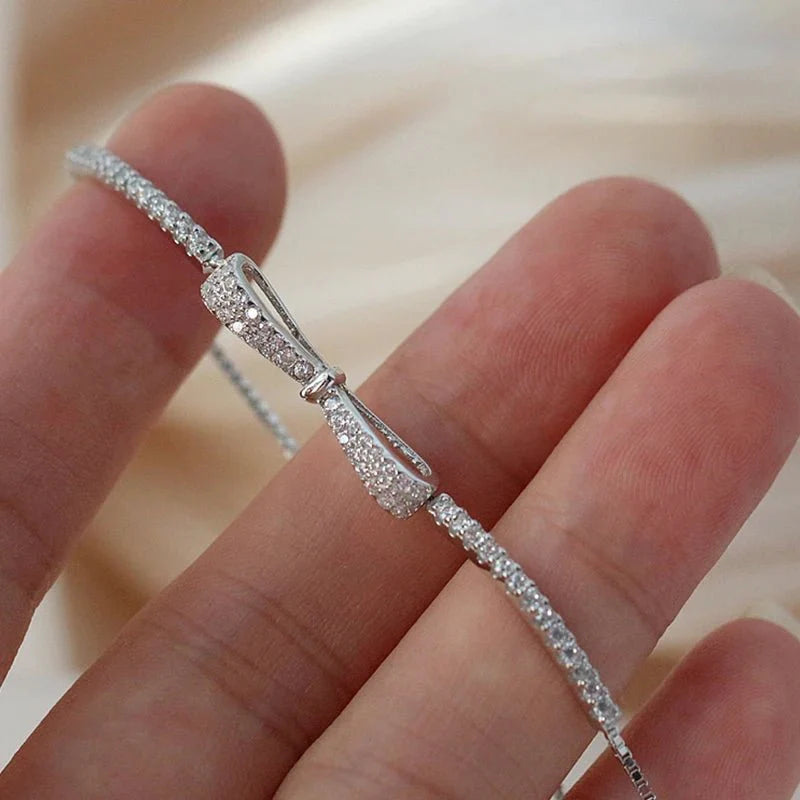 BowLift | Elegant Diamond Bow Bracelet