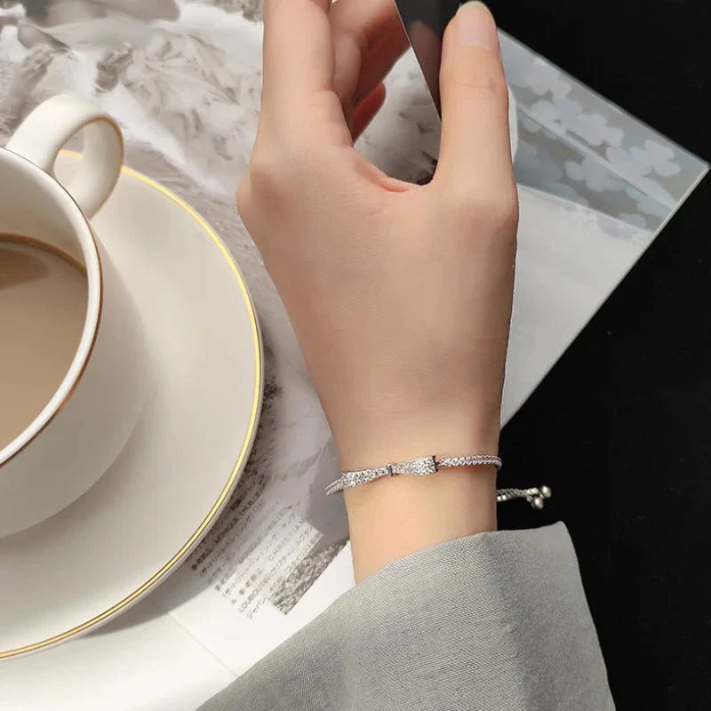BowLift | Elegant Diamond Bow Bracelet