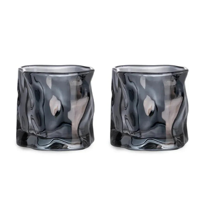 BowLift | Elegant Glacier Ripple Whisky Glass