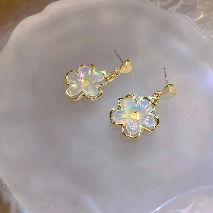 BowLift | Elegant Gold Accented Floral Earrings