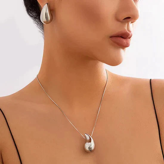 BowLift | Women's Elegant Gold Teardrop Earrings | Sleek Polished Design