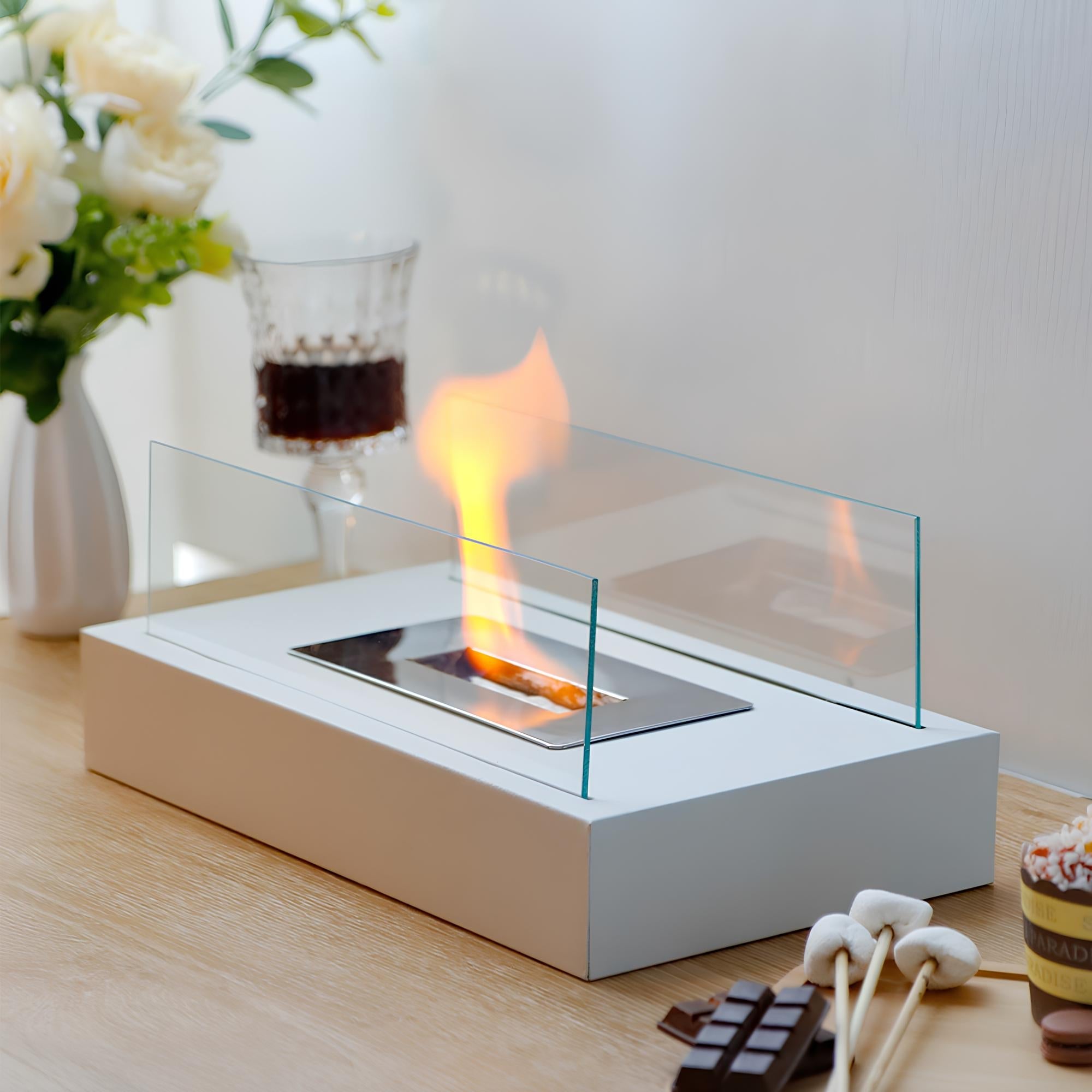 BowLift | Compact Glass Bioethanol Tabletop Fireplace
