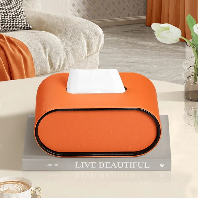 BowLift | Tissue Box Cover PU Leather Modern Holder