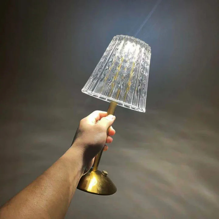 BowLift | Table Lamp with Crystal Shade and USB Charging