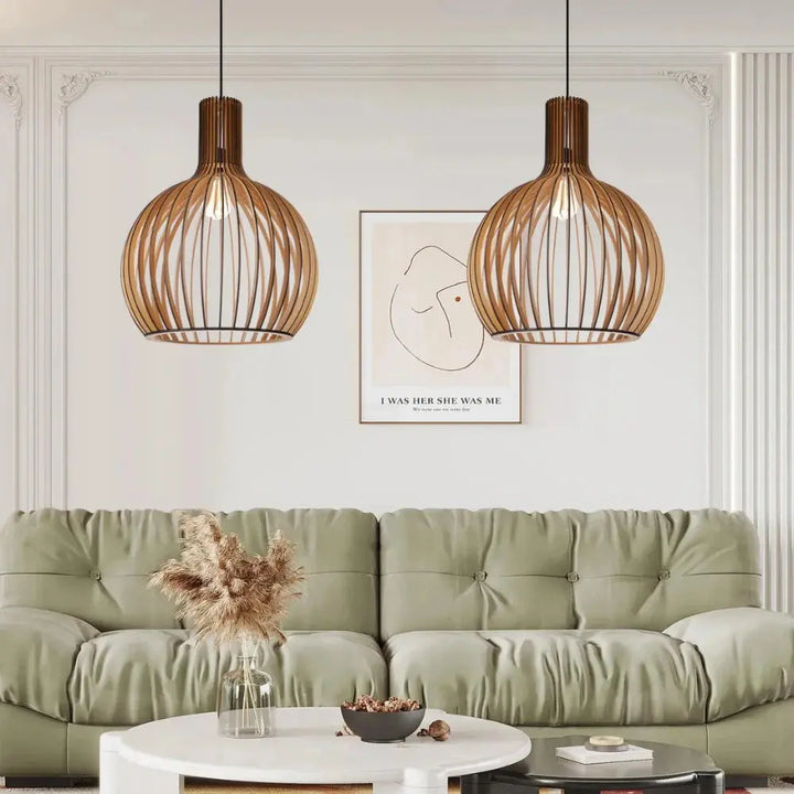 BowLift | Natura Orb Bamboo Pendant Lamp – Handmade Hanging Lamp