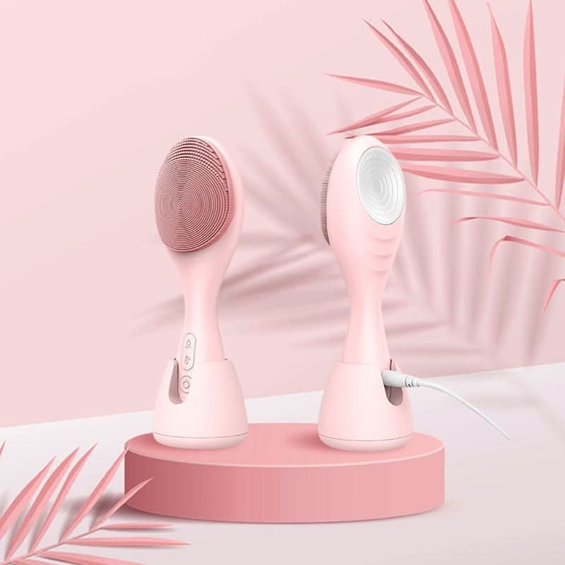 BowLift | Electric facial cleanser with LED light & 42 °C heat technology | Silicone skincare device with sound vibration