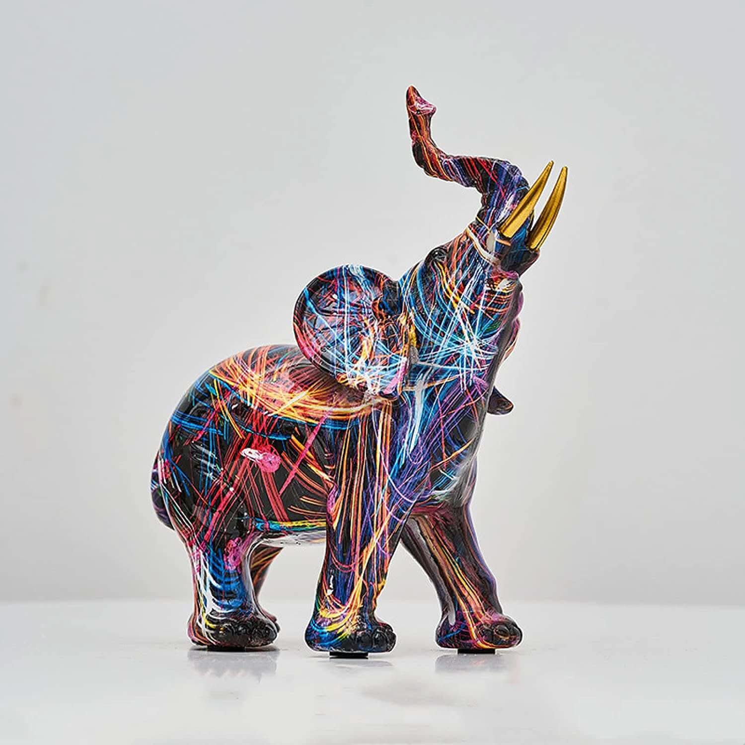 BowLift | Colorful Abstract Elephant Figurine for Home Decor