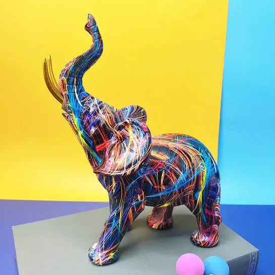 BowLift | Colored Elephant Sculpture - ColorSplash