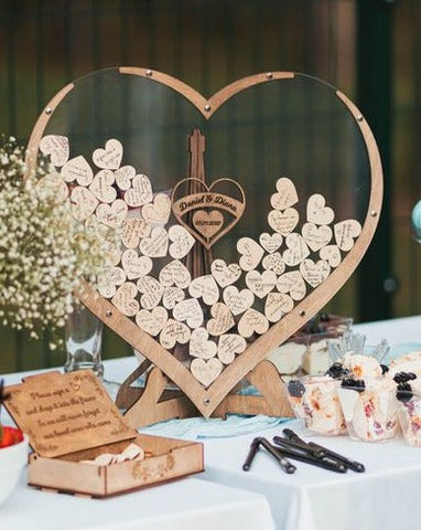 Everlasting Moments heart-shaped guest book Bowlift