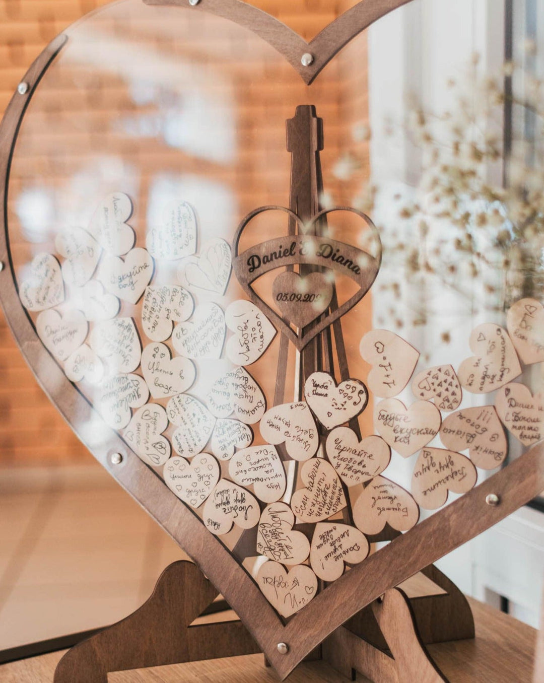 Everlasting Moments heart-shaped guest book Bowlift