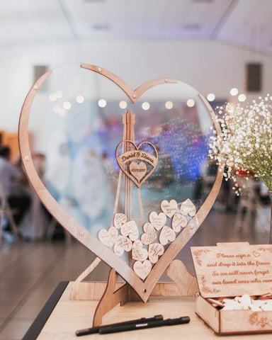 Everlasting Moments heart-shaped guest book Bowlift