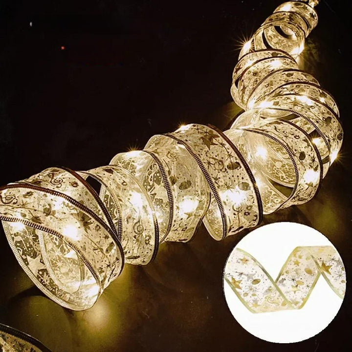 BowLift | Enchanting Ribbon Fairy Lights – Christmas Tree Ornaments & Home Décor for a Magical New Year’s Celebration!