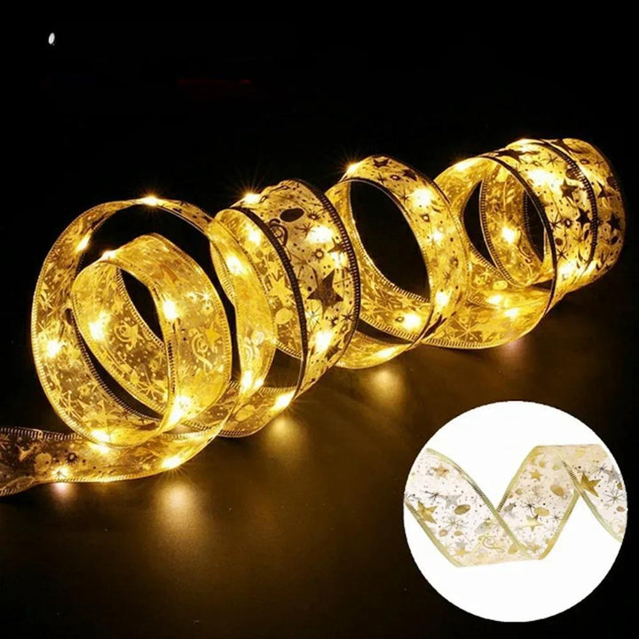 BowLift | Enchanting Ribbon Fairy Lights – Christmas Tree Ornaments & Home Décor for a Magical New Year’s Celebration!