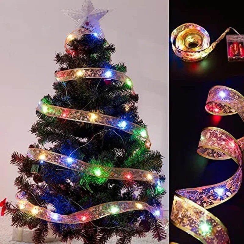 BowLift | Enchanting Ribbon Fairy Lights – Christmas Tree Ornaments & Home Décor for a Magical New Year’s Celebration!