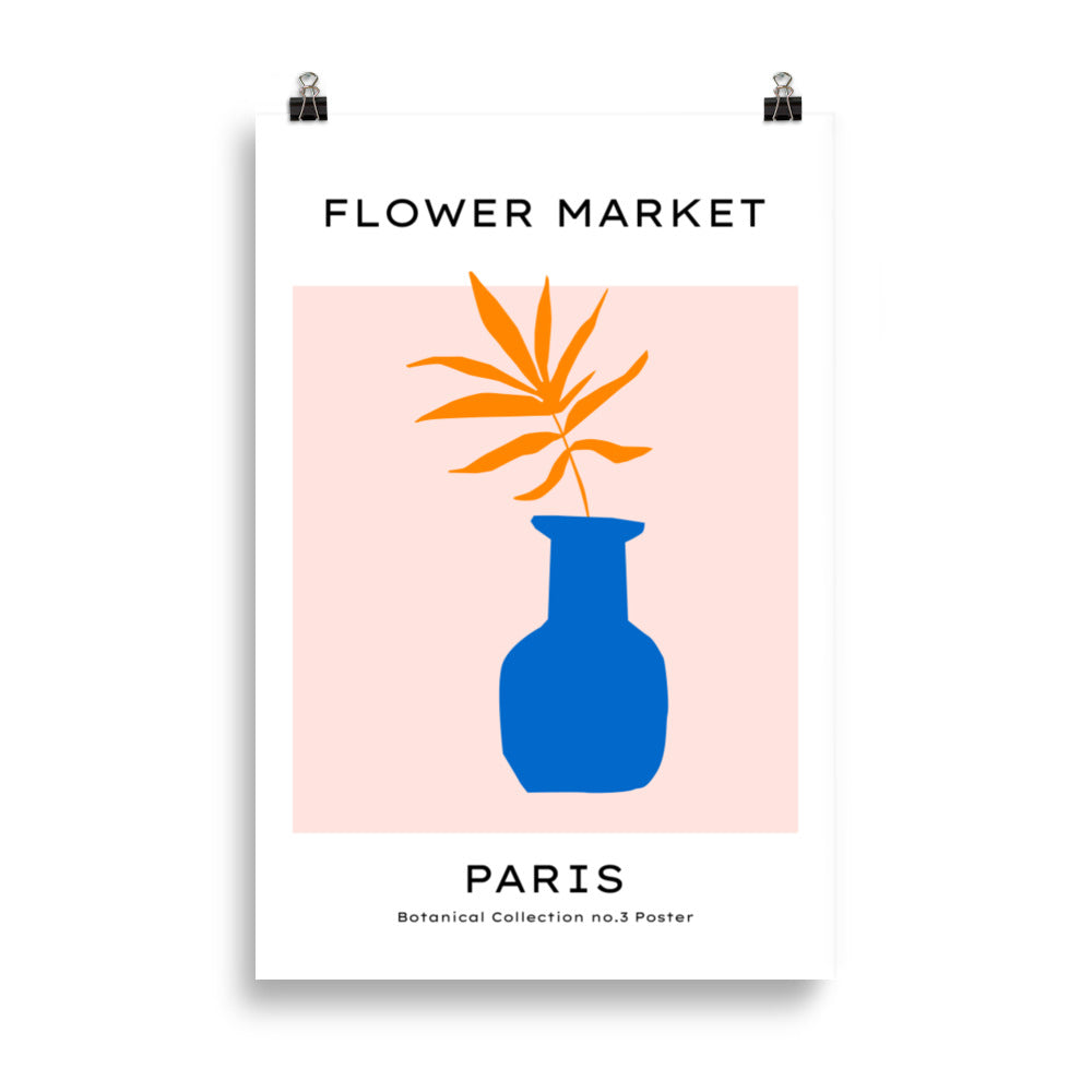 Flower Market - Paris - Palm in the Blue Vase | Bowlift