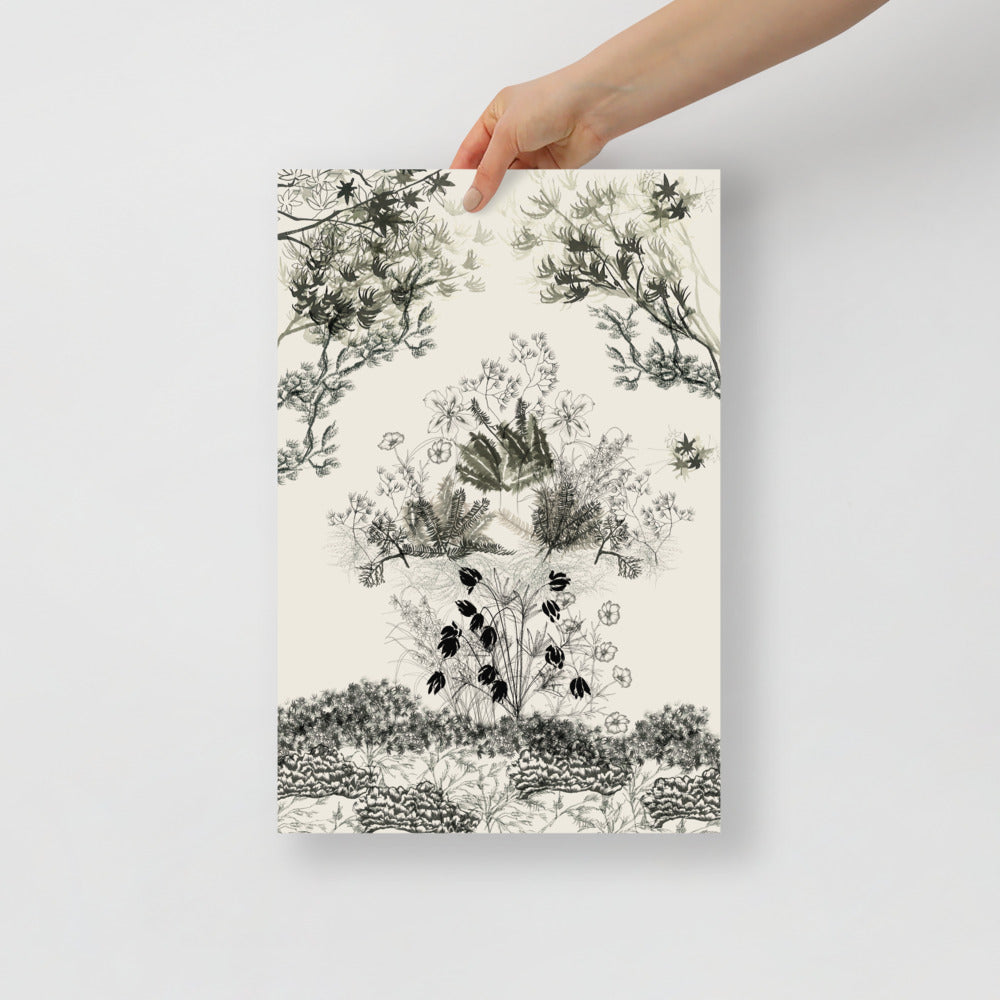 Japanese Garden Scene Wall Art | Bowlift
