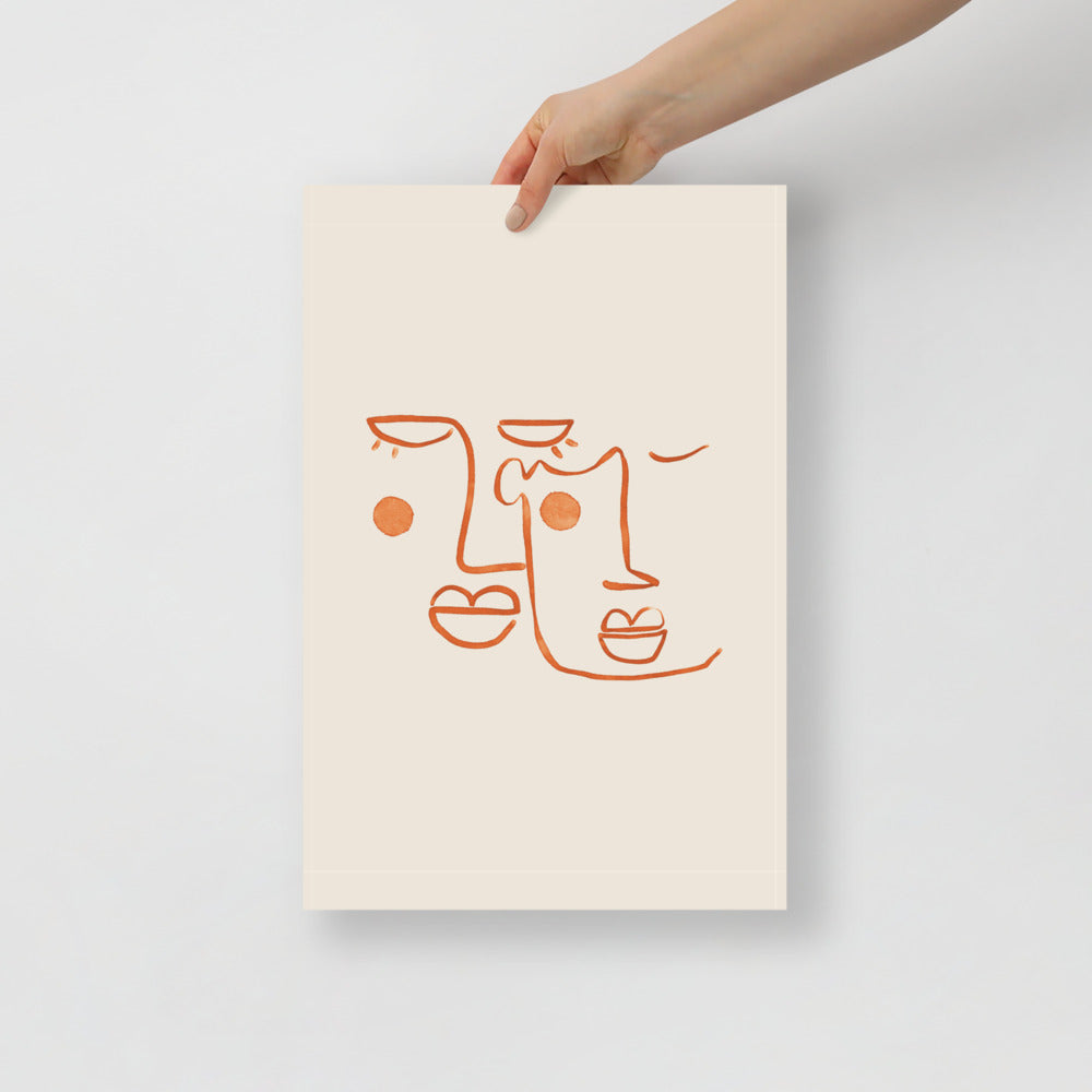 Abstract 2 Faces Wall Art | Bowlift
