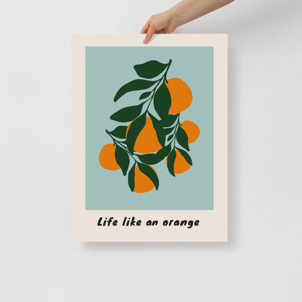 Life Like An Orange Wall Art | Bowlift
