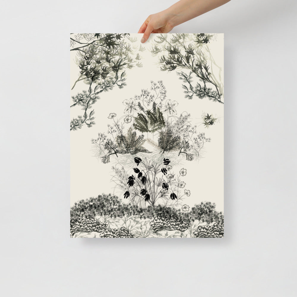 Japanese Garden Scene Wall Art | Bowlift