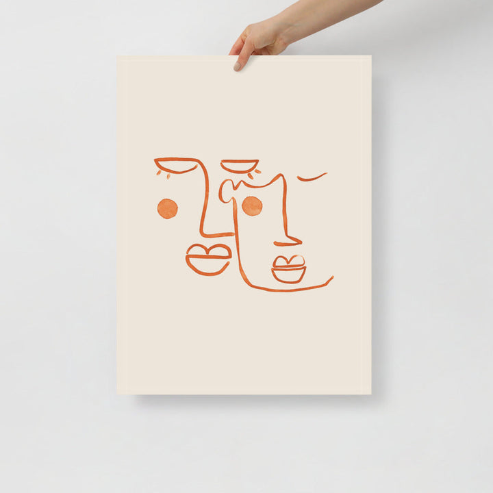 Abstract 2 Faces Wall Art | Bowlift