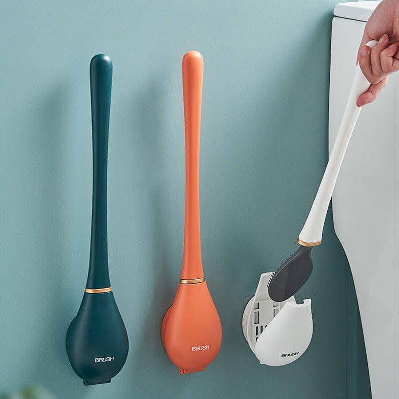 BowLift | Hygienic Silicone Toilet Brush with Wall Holder and Quick-Drying Design