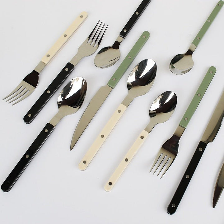 BowLift | ETERNISERVE – 24-Piece Engraved Stainless Steel Cutlery Set for 6