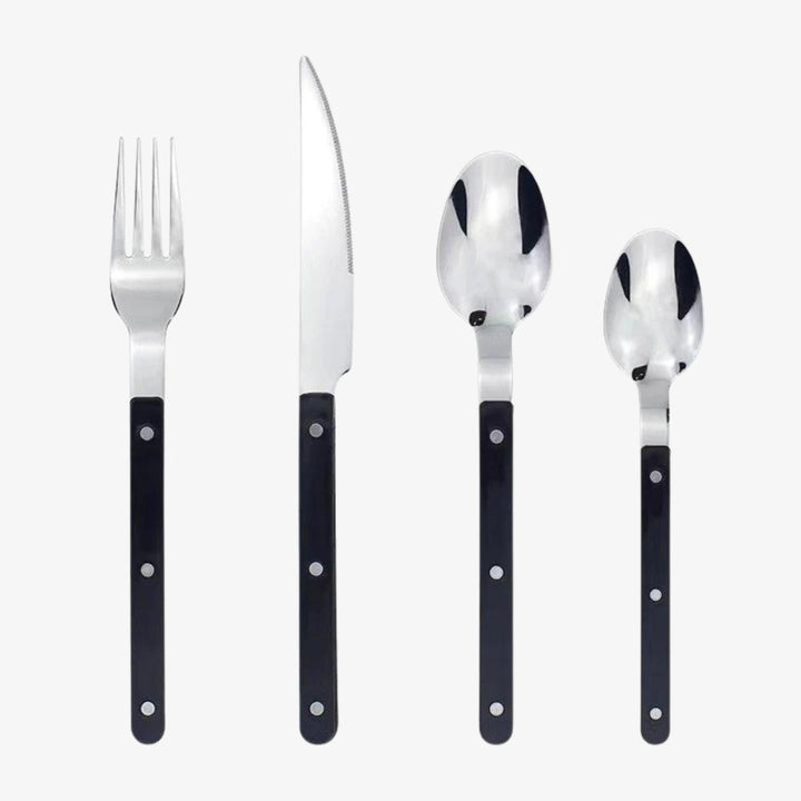 BowLift | ETERNISERVE – 24-Piece Engraved Stainless Steel Cutlery Set for 6