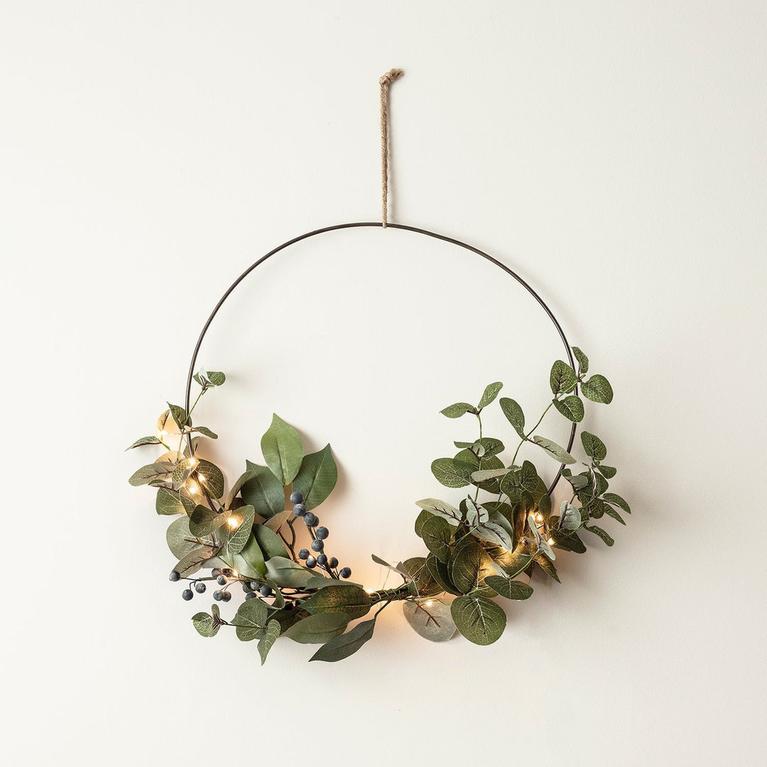 BowLift | Christmas Wreath Eucalyptus LED Lights