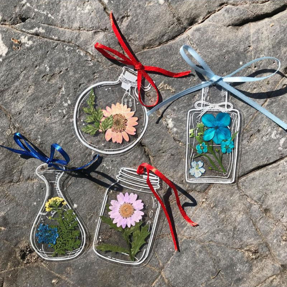 BowLift | Pressed Flower Transparent Bookmark Set