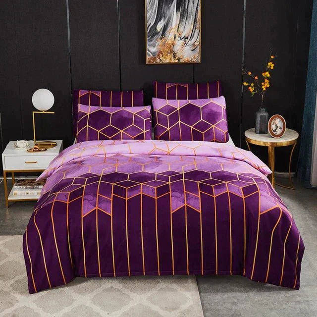 BowLift | Geometric Luxury Duvet Cover – Breathable & Cooling