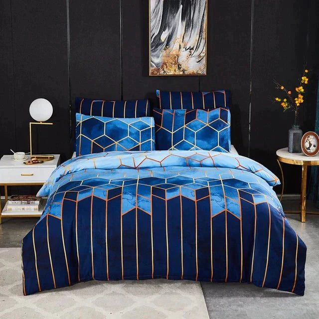 BowLift | Geometric Luxury Duvet Cover – Breathable & Cooling