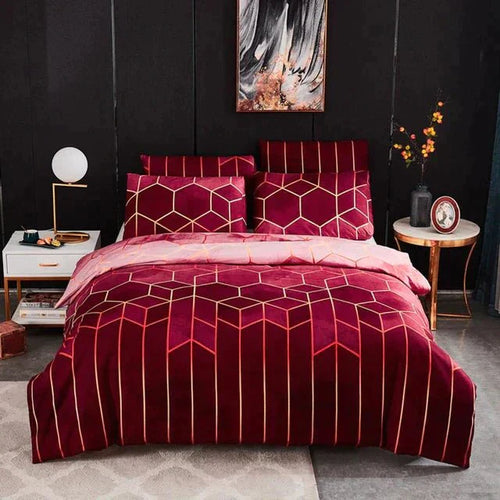 BowLift | Geometric Luxury Duvet Cover – Breathable & Cooling