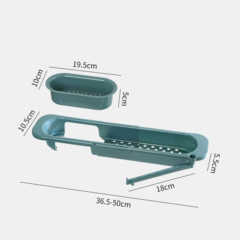 BowLift | Orgnivo Adjustable Sink Organizer | Telescopic Function | For Sponges & Cloths | Ventilated & Hygienic