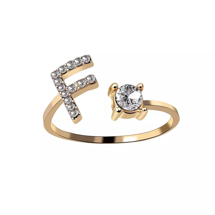 BowLift | Adjustable Dainty Diamond Letter Initial Ring