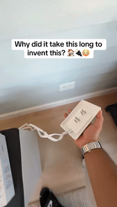 BowLift | Ultra-Thin Wall Panel Plug with Extension Cord