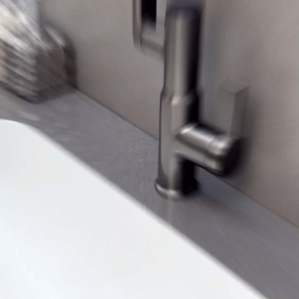 BowLift | LustraFlow 360° Smart Fixture | Modern Kitchen and Bath Mixer with LED Temperature Display