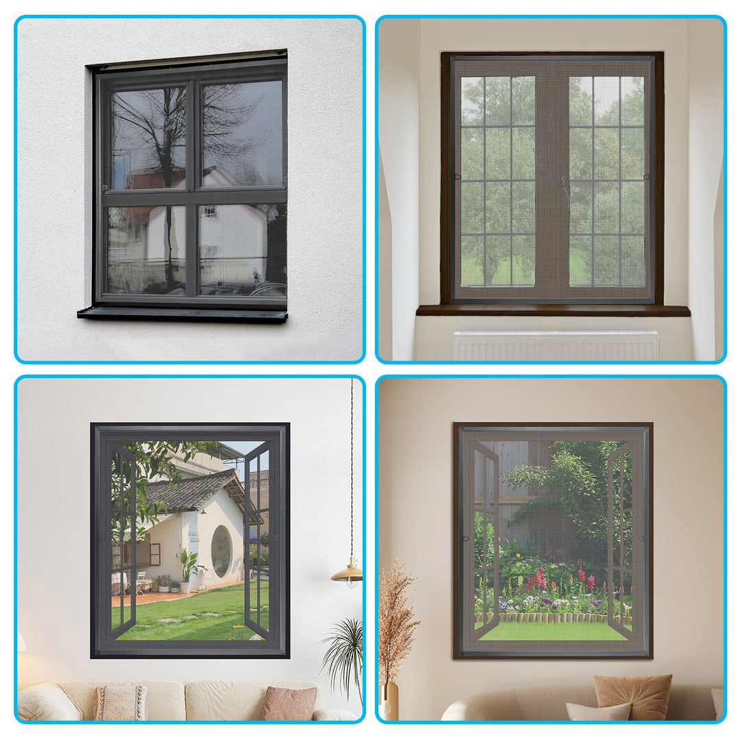 Fly screen window insect protection anthracite | Bowlift