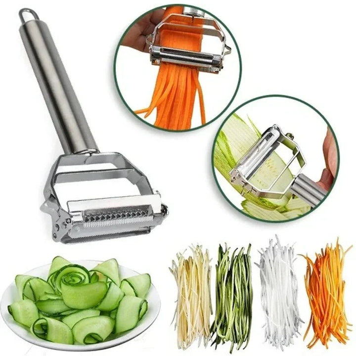 DuoSchaaf | Double Vegetable Peeler made of Stainless Steel with Julienne Function | Bowlift
