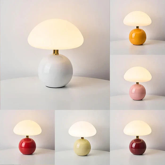 BowLift | Cream Mushroom Lamp - French Vintage Lamp