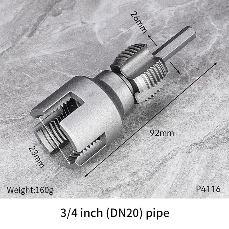 BowLift | Pipe Threading Tool | Dual-Function Internal & External Threads | 40Cr Alloy Steel | 1/2" or 3/4"