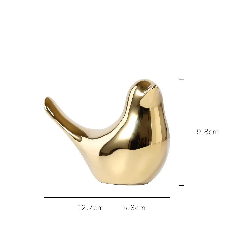 BowLift | Nordic Golden Ceramic Bird Decoration for Modern Home Decor