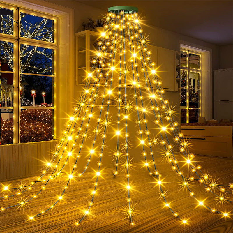 BowLift | Christmas Tree Waterfall Lights with Ring