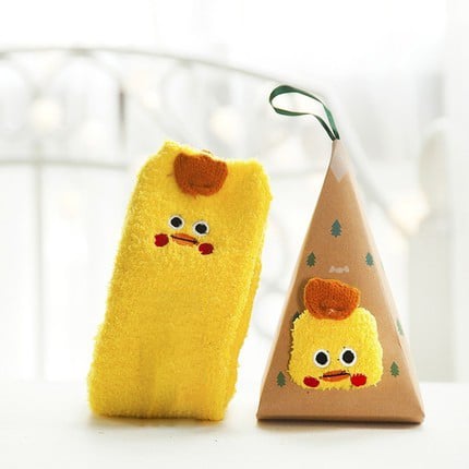 BowLift | Christmas socks in gift box design | Plush house & cuddle socks | Universal size
