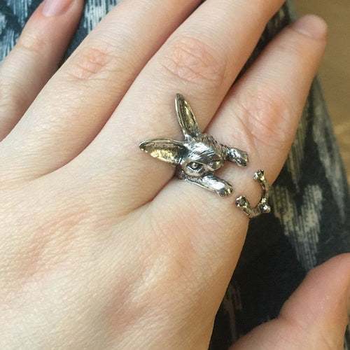 BowLift | Women’s Vintage Cat Ring | Adjustable Animal Knuckle Band | Zinc Alloy Fashion Jewelry for Daily & Party Wear