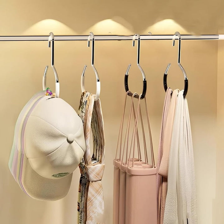 BowLift | Open-Ring Closet Hangers for Scarves, Hats & Accessories