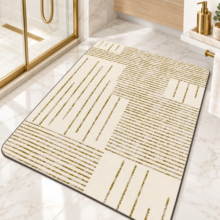 Quick-Dry Memory Foam Bath Mat with Non-Slip Backing Bowlift
