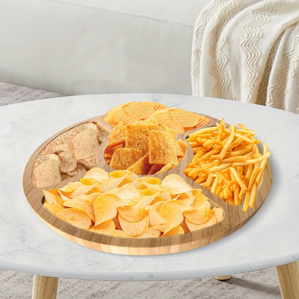 BambooServe - Elegant Round Snack Board for Your Kitchen Bowlift