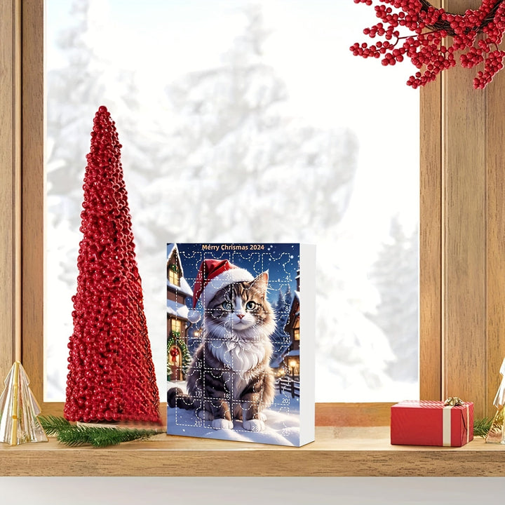 BowLift | Vintage Cats Advent Calendar – 24-piece Christmas Calendar with Acrylic Hang Tags